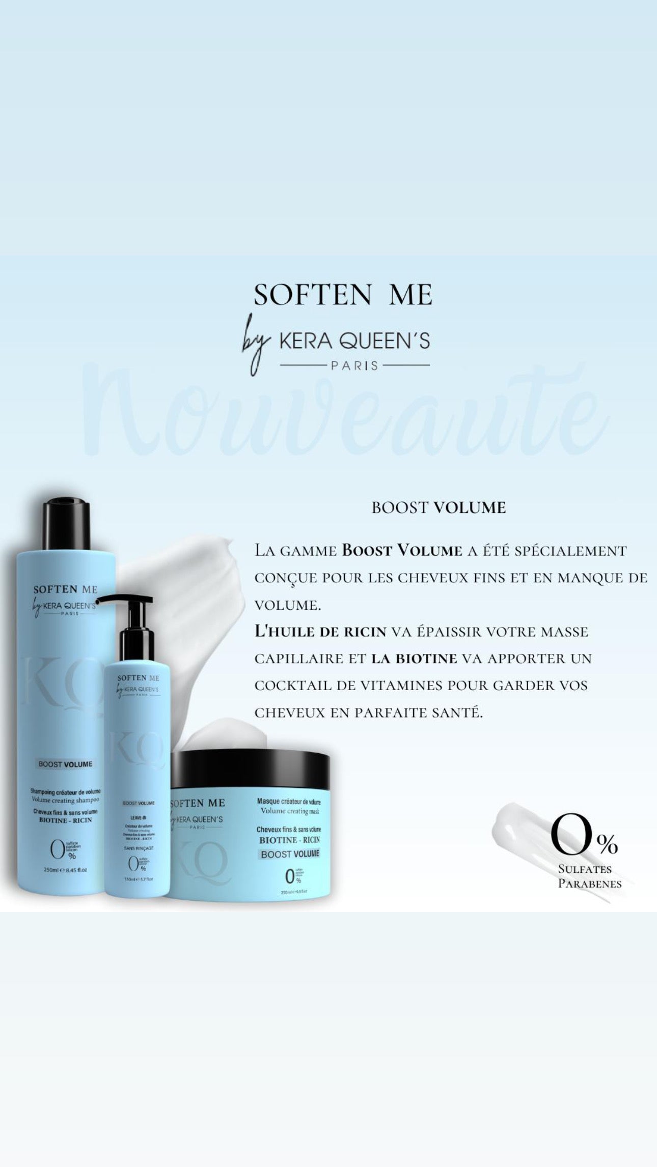 Gamme Soften me "Boost volume"